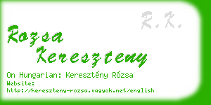 rozsa kereszteny business card