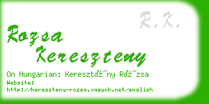 rozsa kereszteny business card